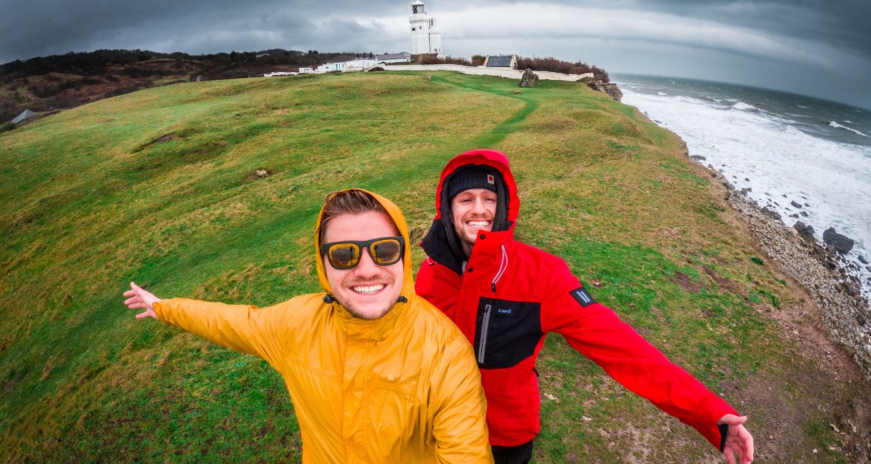 Rainy selfie on the Isle of Wight, St Catherine's Lighthouse